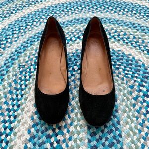 Madewell Black Suede Heel Pump Shoes